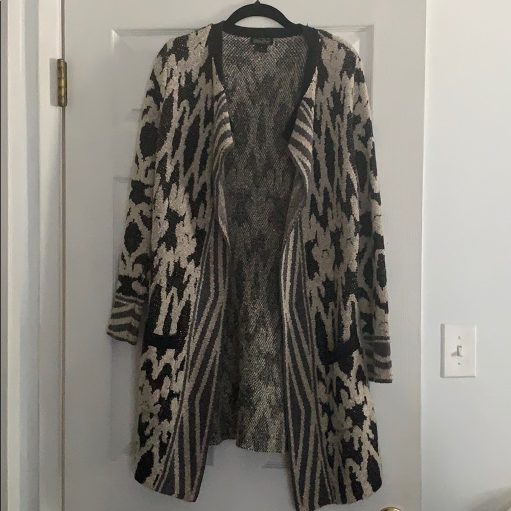 Lucky Brand Patterned Duster Sweater Sz Small